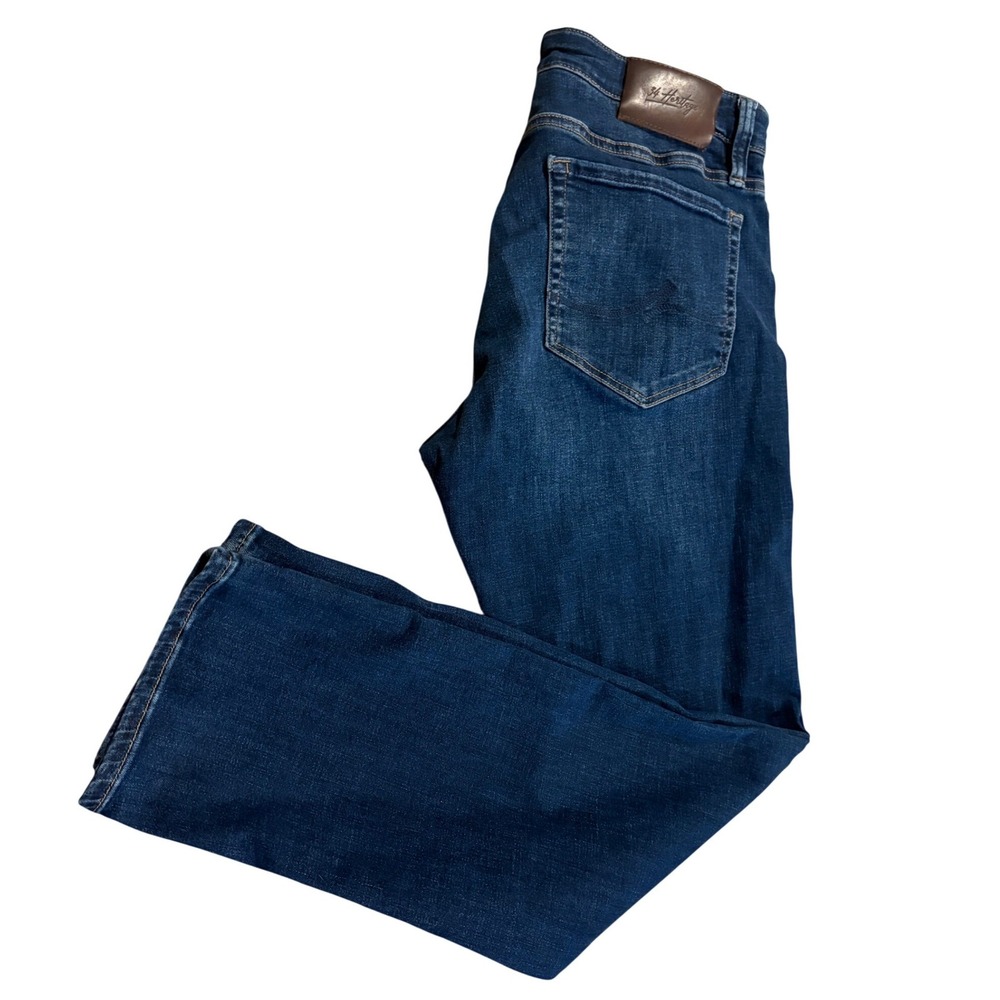 34 Heritage Courage Mid Rise Straight Jeans Mens 35x30 Dark Wash Denim
